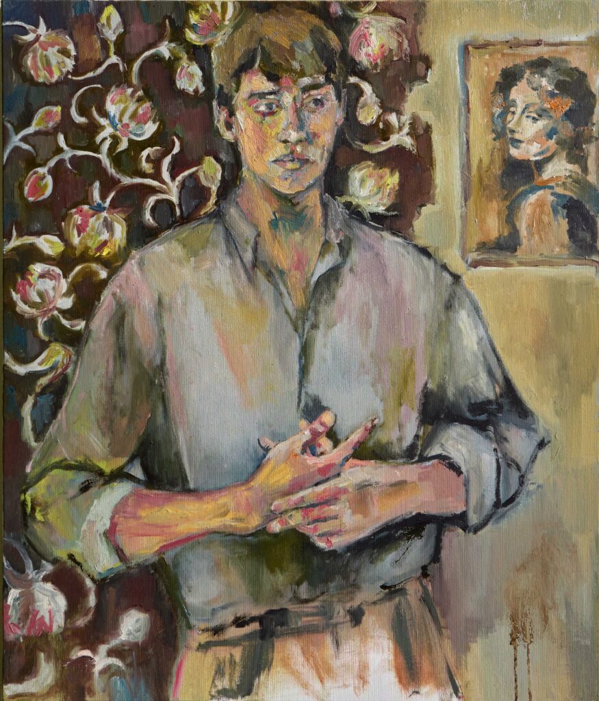 dipinto olio su tela giulia ciacci arte contemporanea figurativo ragazzo